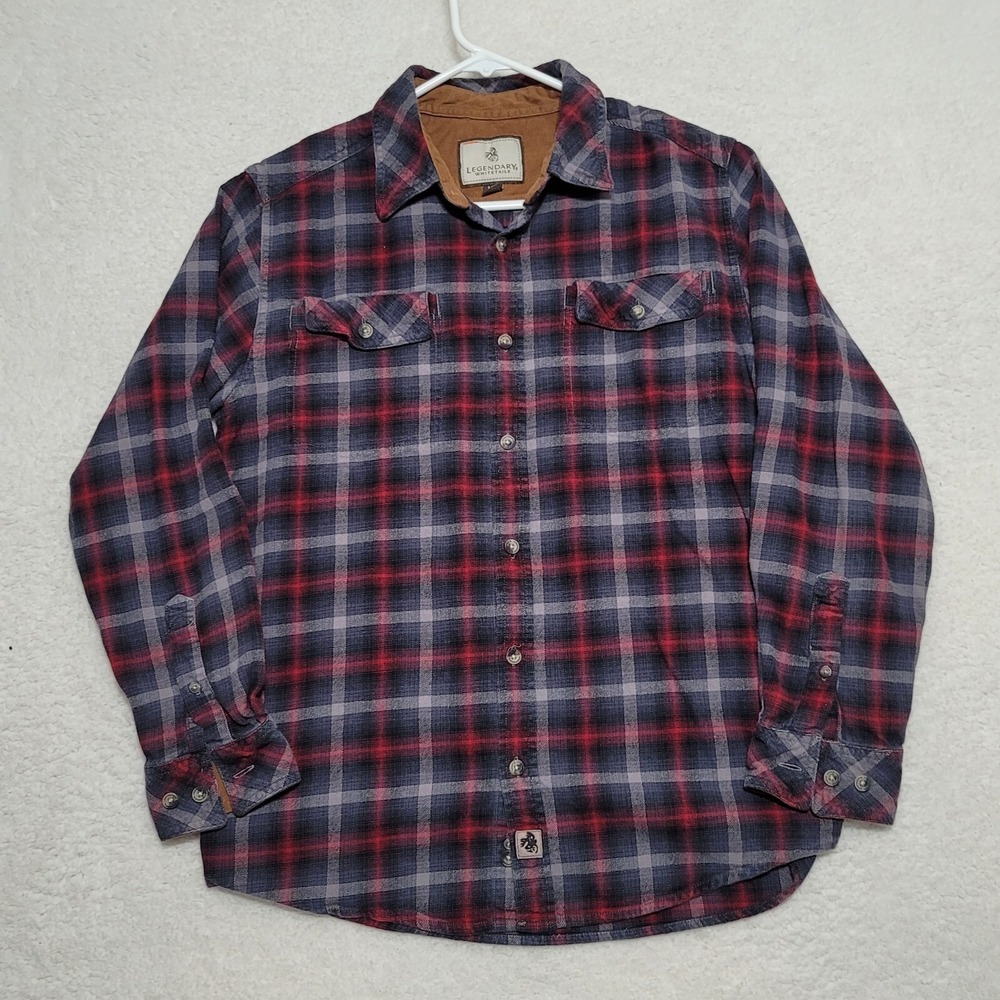 Legendary Whitetails Mens Flannel Shirt M Medium Button Up Plaid Long Sleeve
